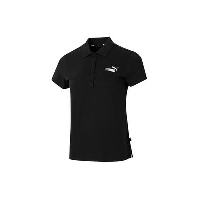 Comfortable Breathable Sports Polo T-Shirt Women Tops Black 630564-01