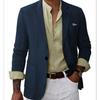 Blazer Uomo Casual Business Stampato Doppiopetto Autunno Taglia Grande