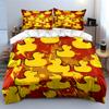 Yellow Duck Pattern Home Decor Soft Comfortable Duvet Cover Bedding Set Included 1*Duvet Cover & 2*Pillowcases, Gift