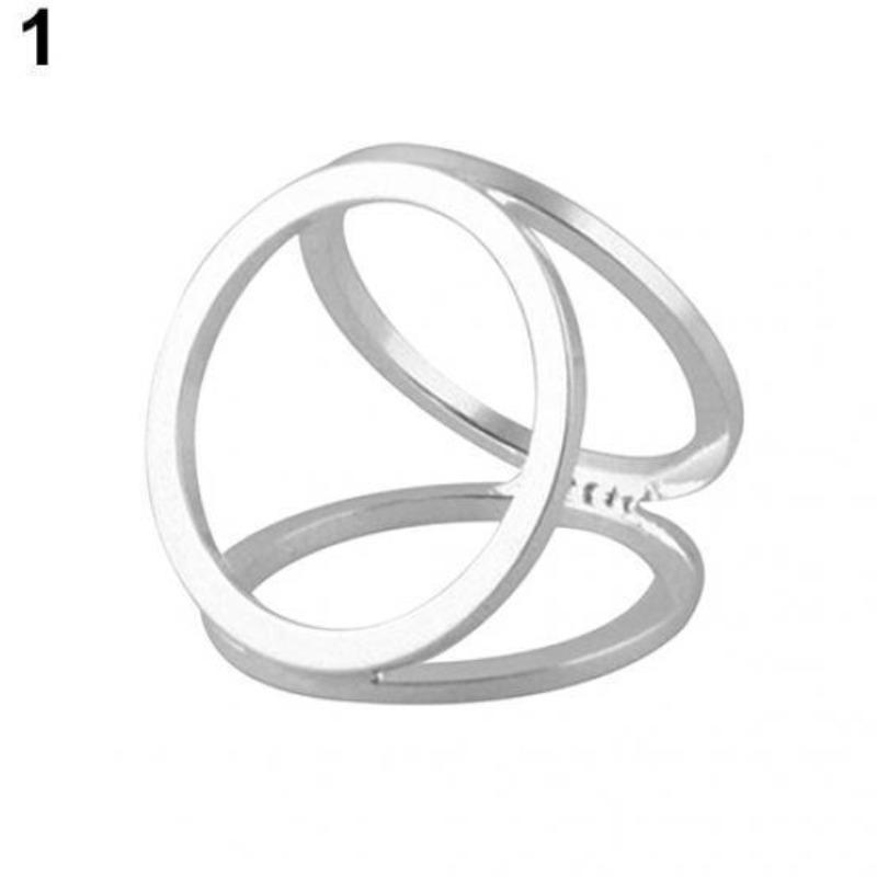 Hot Fashion Vergulde Drie Ring Zijden Sjaal Gesp Clip Broche Pin Gift