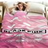 1PC Blackpink Custom Name Patterned Flannel Blanket Suitable For All Seasons for Home Decor Warmth and Comfort Gifts Holiday Present