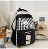 Schoolbag Girl Small Fresh Junior High School Student Schoolbag Ins Style Pattern Cute Lightweight Campus Backpack Versatile Tutoring Bag
