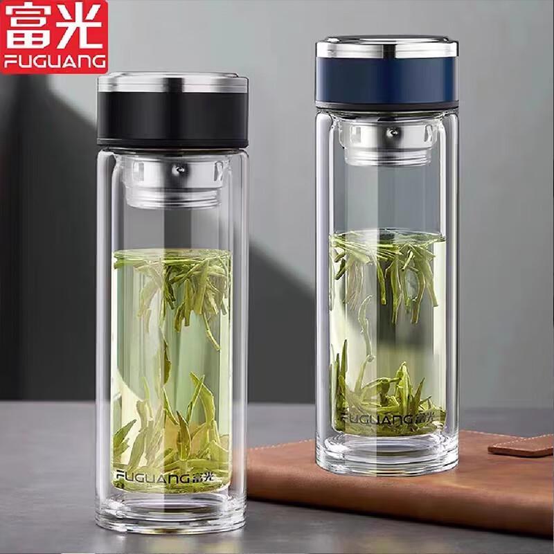 FUGUANG Zhikang 500ml Double-Layer Glass Tea Cup