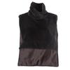2025 Women's Solid Color Semi-High Neck Sleeveless Furry Top for Autumn & Spring