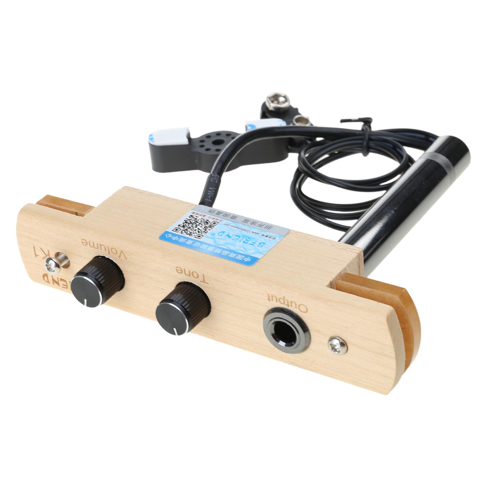 

Система звукоснимателя для микрофона Кахон Барабан Звуковое отверстие Звукосниматель с регулятором тона и громкости Аксессуары для перкуссионных инструментов