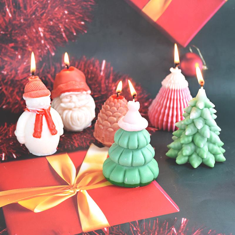 Christmas Silicone Mold for DIY Candle Making - Santa Claus, Tree, Snowman