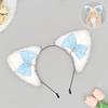 Plush Lolita Headwear Bowknot Simulation Animal Ears Hairband New Furry Hair Band  Cosplay