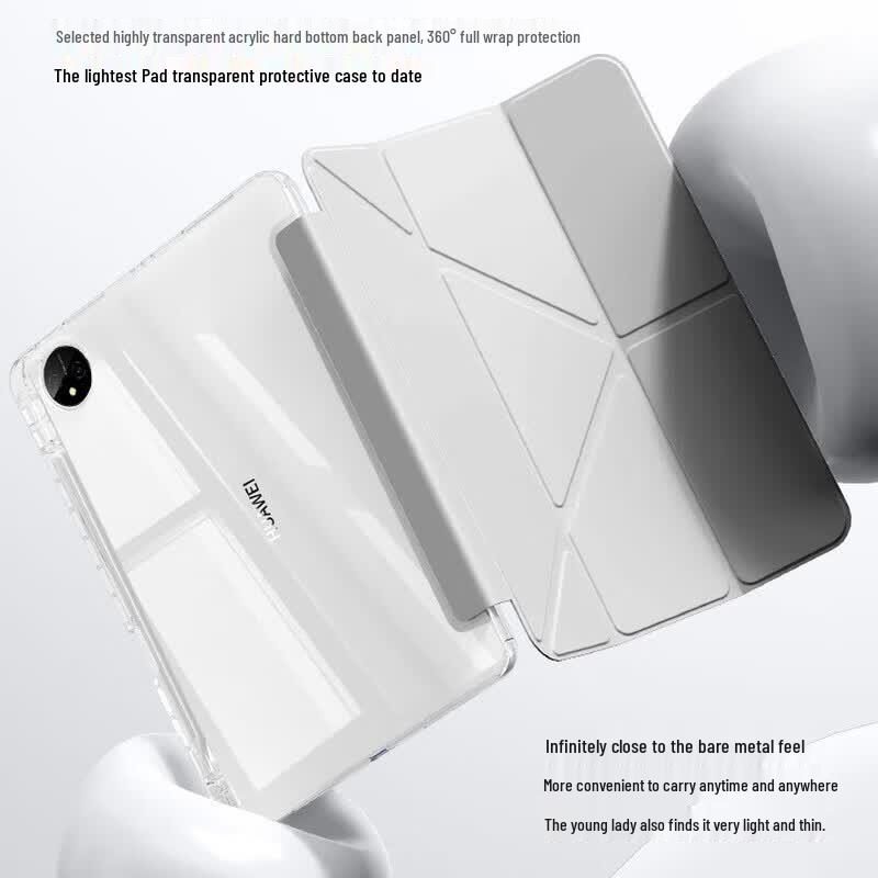 MOROCK Crystal Clear Tablet Protective Case with Pen Slot for Huawei MatePad