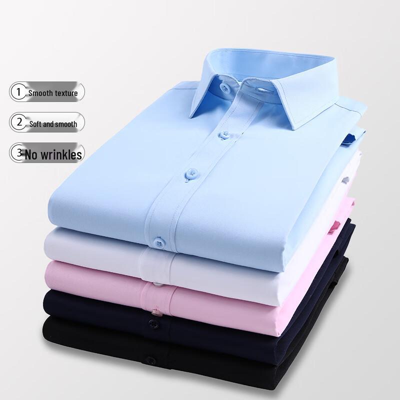 ROMON Men's Non-Iron Short Sleeve Business Shirt