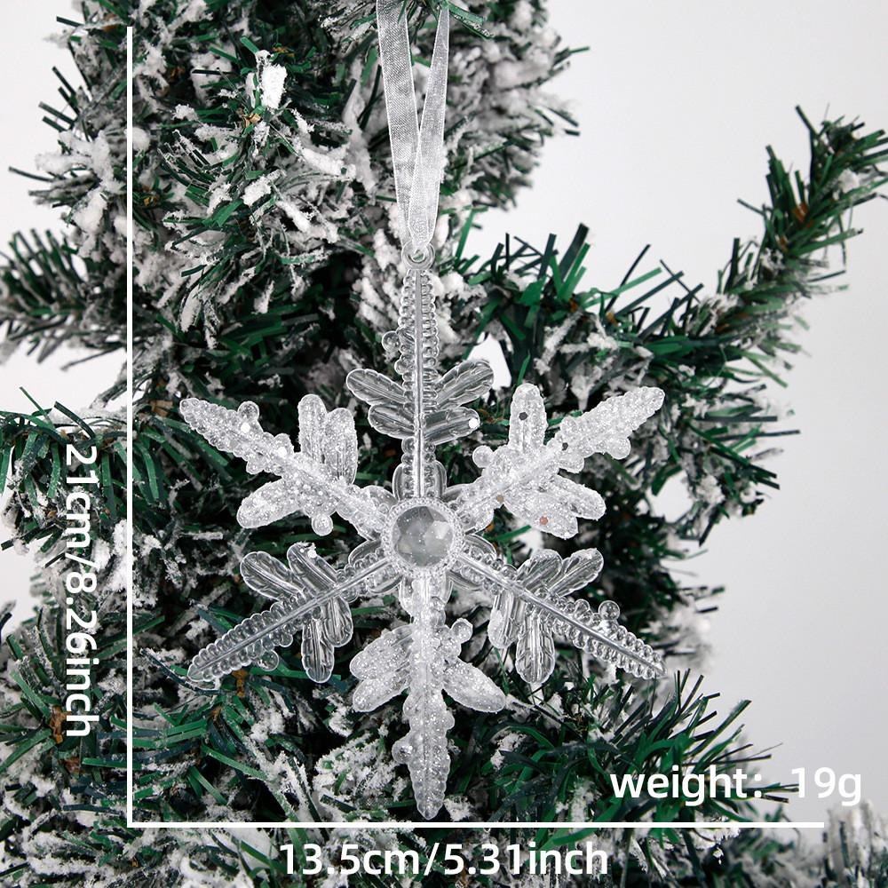 Потрясающие акриловые рождественские украшения в виде снежинок для праздничного украшения елки Ice Crystal A