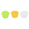 3PCS Colorful Rusable Coffee Filters Coffee Capsule Cup with Brush Spoon Cafe AccessoriesYellow Green White