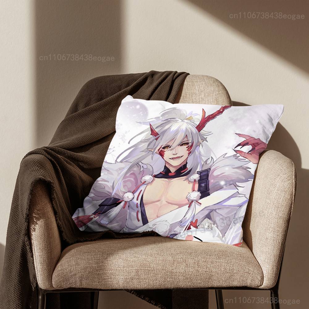 Game O-Onmyoji S-Shikigami  Throw Pillow Case Living Room Sofa Cushion Cover For Home Bedroom Decoration And Protector