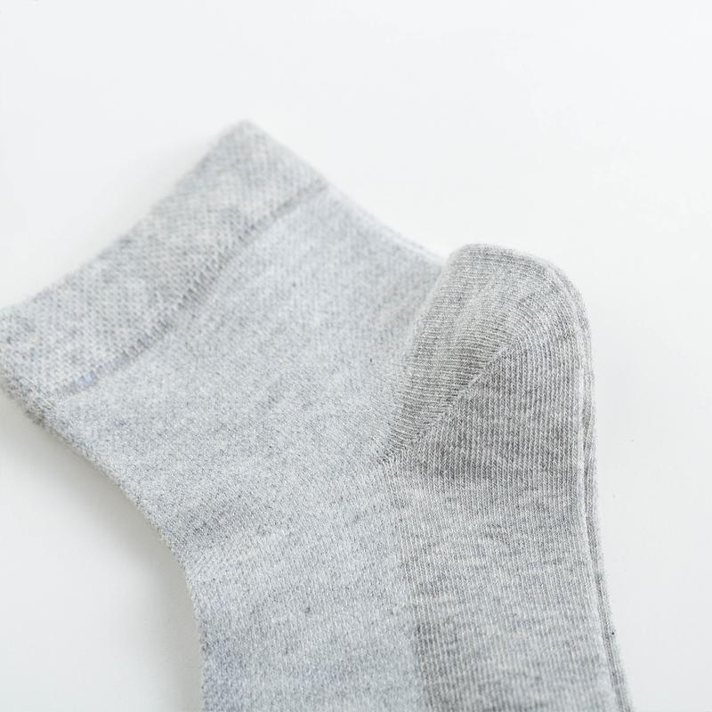 5Pairs Men Organic Cotton Socks Mesh Breathable Business Sock Casual Athletic Spring Summer New for Male Plus Size EUR38-45