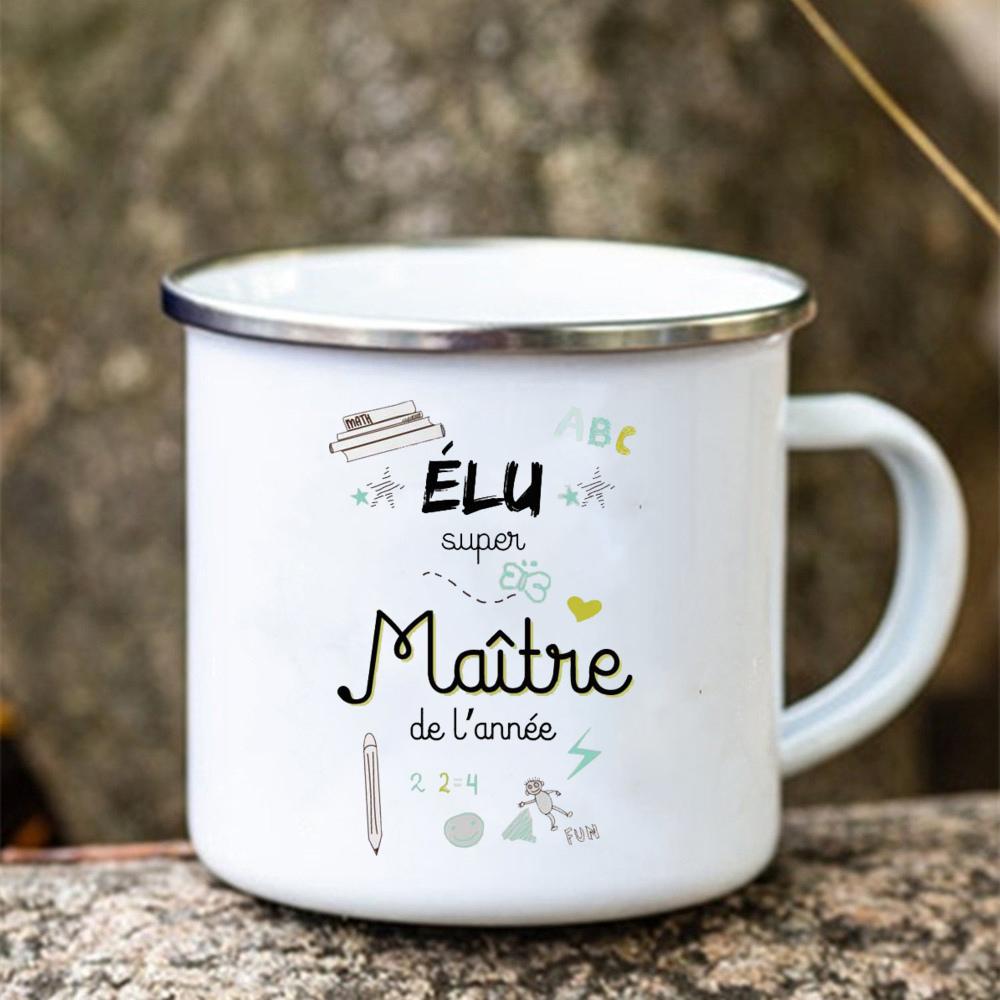 Thank You Super Teacher Mugs Creative Coffee Cups Drinks Water Cup Enamel Camping Mug School Home Handle Drinkware Teacher Gifts