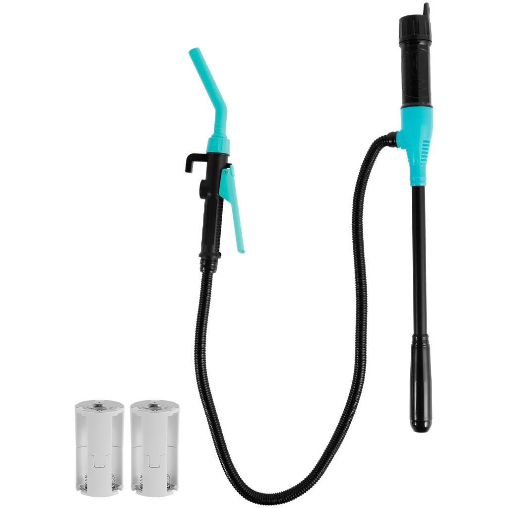 Liquid Transfer Pump Electric Fuel Oil Transfer Pump with Flow Control Nozzle 2.4 Gallons Per Min Portable Car Siphon Petrol Fue