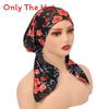 Elegant Floral Print Womens Headscarf Beanie With Polyester Material For All Seasons