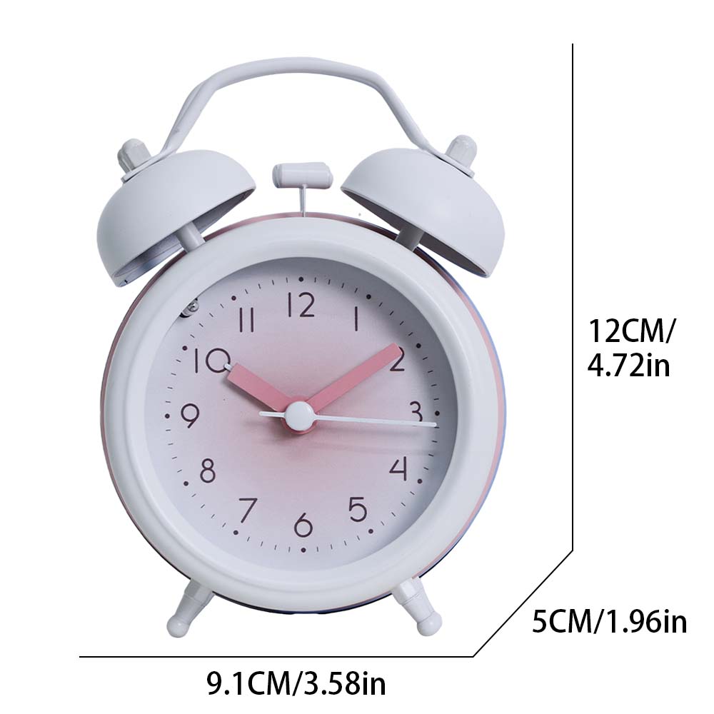Ins Style Minimalist Alarm Clock Battery Powered (AA) Cute Clock for Home Office Decoration