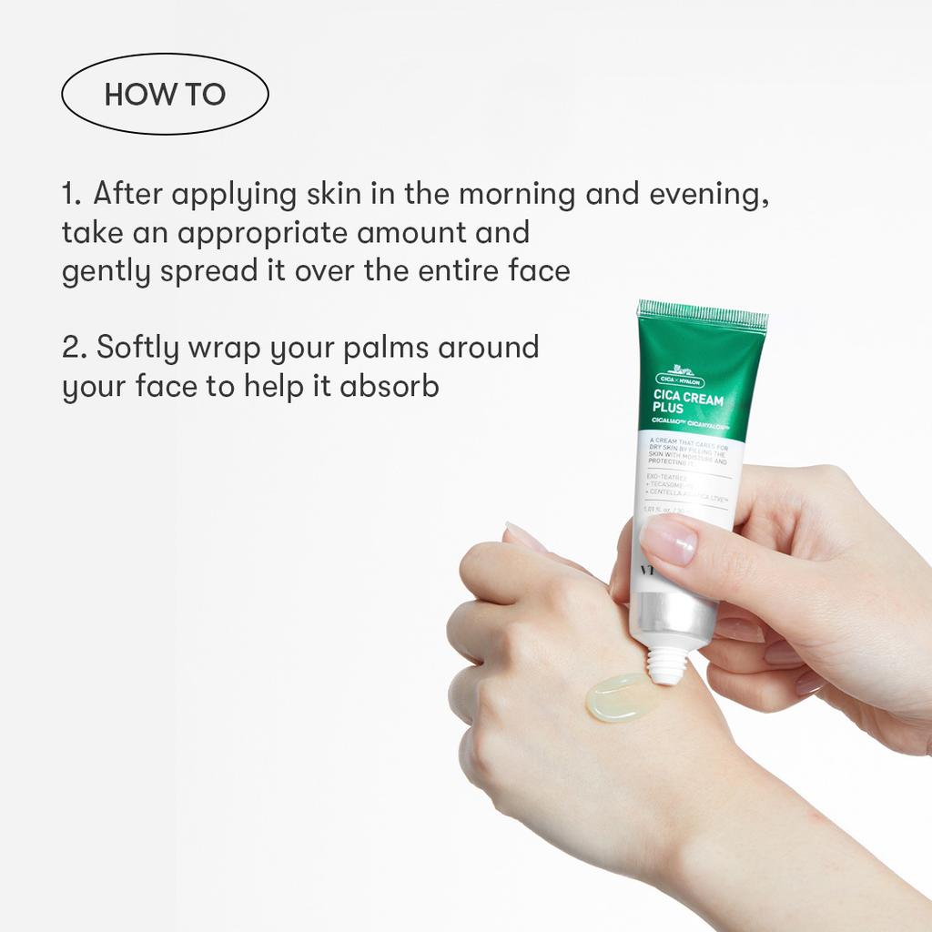 VT CICA Creme PLUS 100ml/ Leicht, Feuchtigkeitsspendend & Beruhigend, Feuchtigkeitsspendend, Koreanische Kosmetik, Kbeauty