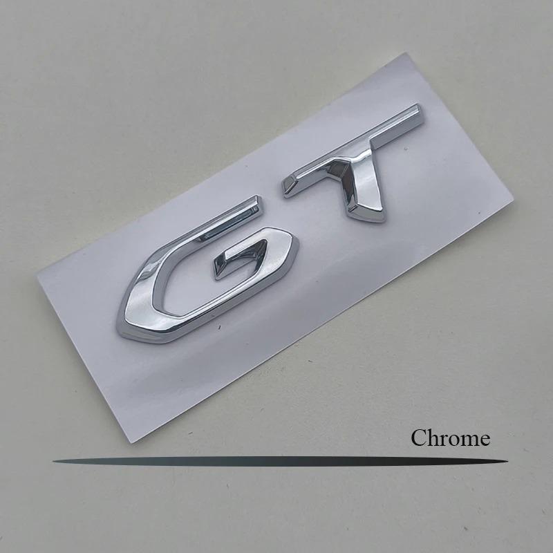 UHHA5 3D ABS Logo GT Emblem Letters Car Trunk Badge For Peugeot 208 2008 201 206 508 5008 207 408 4008 3008 308 GT Sticker Accessories