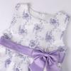 2026 Girls' Embroidered Princess Dress with Lace Trim - Formal Christmas Party Outfit