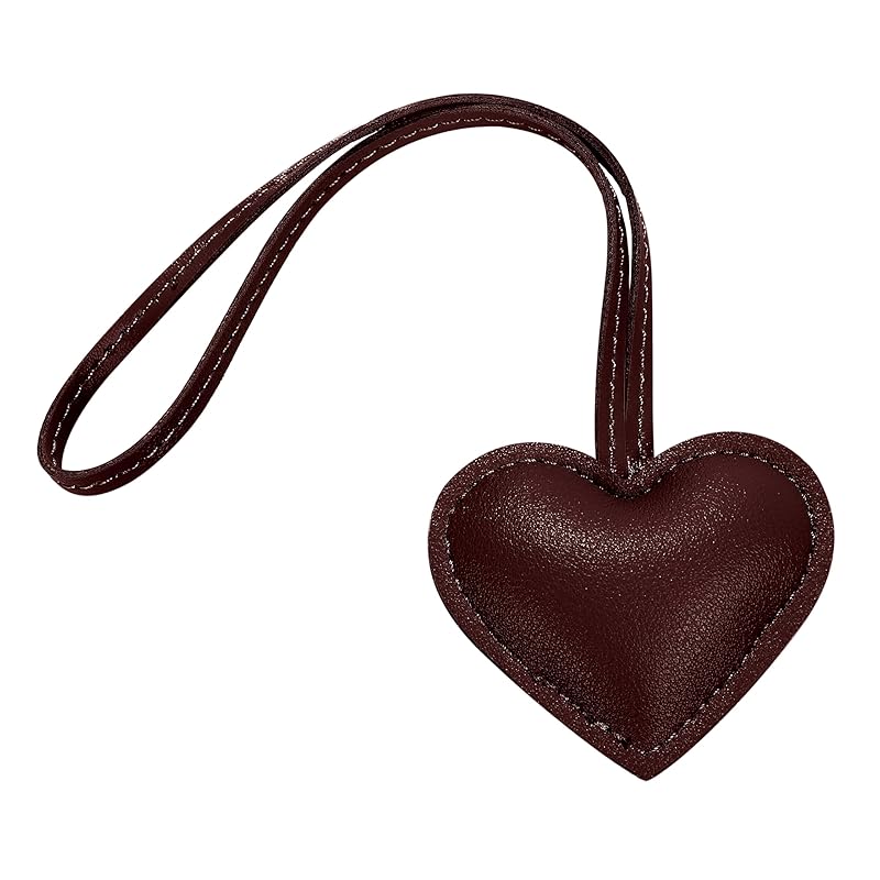 

[tonecraft] heart bag charm simple orthodox Popularity Fashionable cute microfiber leather Puni Puni (brown)