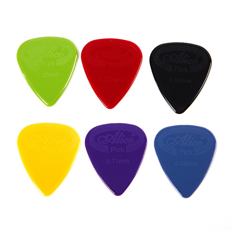 10 stuks Alice gitaarplectrums, antislip, zwart-wit, nylon, geschikt voor akoestische en elektrische gitaren en ukeleles.