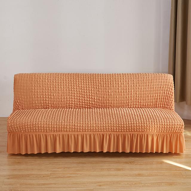 Seersucker Sofa Bed Cover Jacquard Solid Color Spandex Living Room Stretch All -Inclusive Sofa Cushion Cover Without Armrests