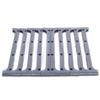 Grey Bookcase Bookshelf Clothes Storage Shelves Shelving Cabinet Display Rack 4 Tier Metal &Woven Fabric Waterproof Store Toys
