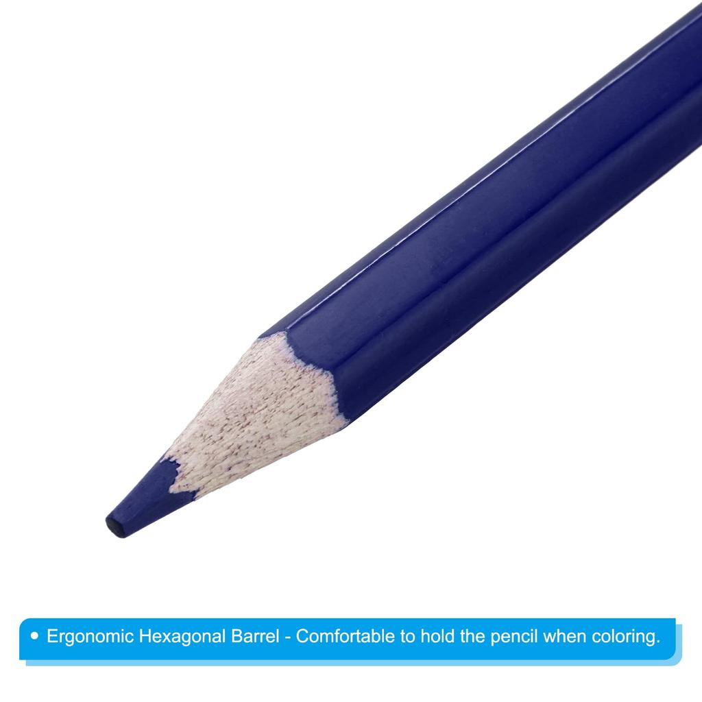 PATIKIL Colored 24 Pencils for and Dark Blue Water-Soluble Pencils, Water-Soluble Blending, Coloring, Sketching, Painting,