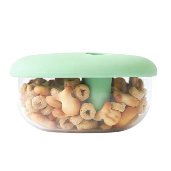 Yousheng Leak-Proof Snack Box with Silicone Cover Portable Finger Guard Design No-Mess Lunch Container Cookie Storage Tool