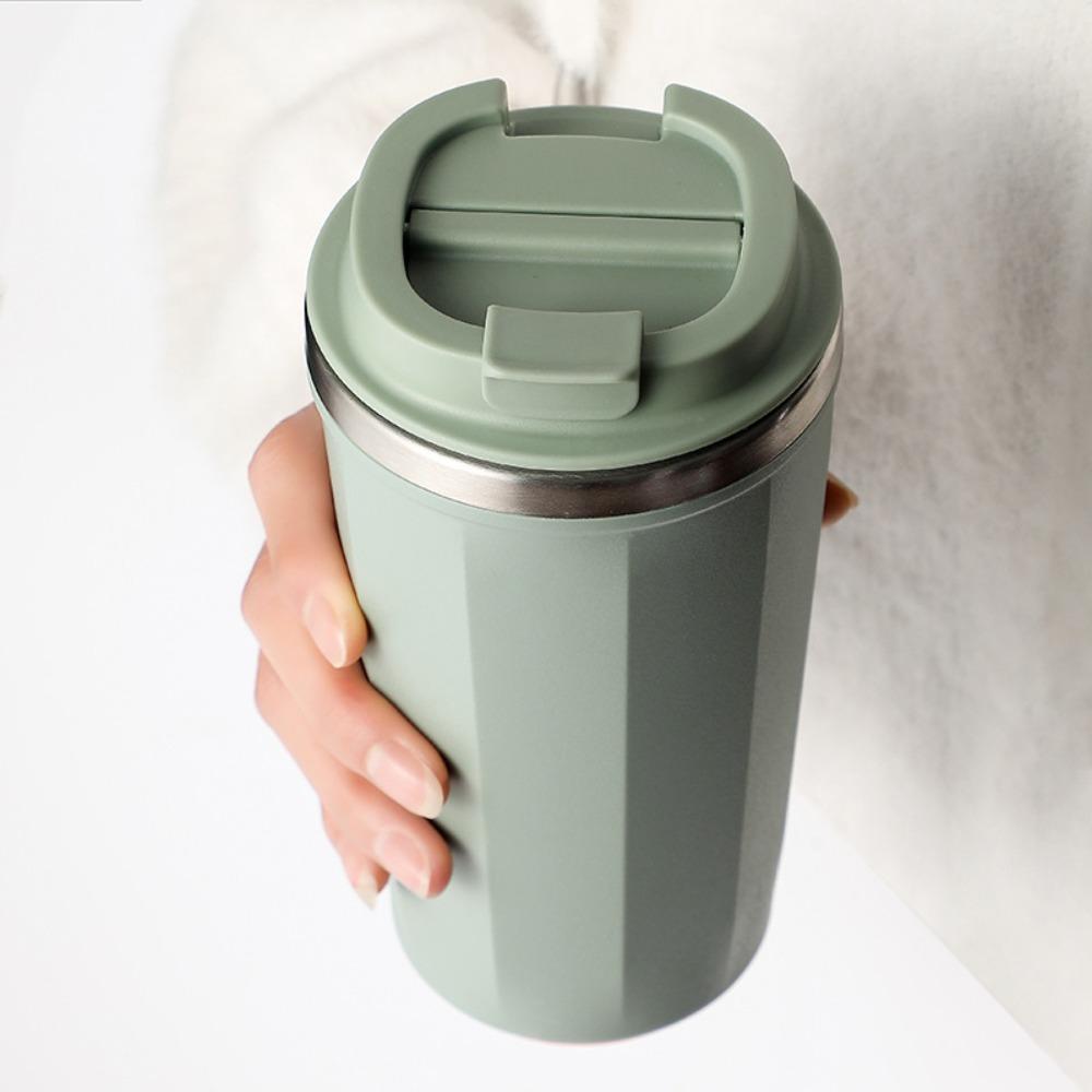 Anti-fall Coffee Tumbler With Suction Thermos Cup Car Water Cup Travel Mug  Office