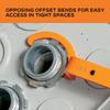 3Pcs Conduit Lockout Wrenches Kit 1inch 1/2inch 3/4inch Steel Locknut Wrenches Set for Tight Space Tightening Loosening