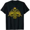 Doppelköpfiger Adler Byzantinisches Christlich Orthodoxes Emblem Unisex T-Shirt Kurzarm Lässige Baumwoll-T-Shirts