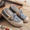 New pastoral linen old Beijing cloth shoes female student canvas shoes lazy one pedal breathable fisherman shoes