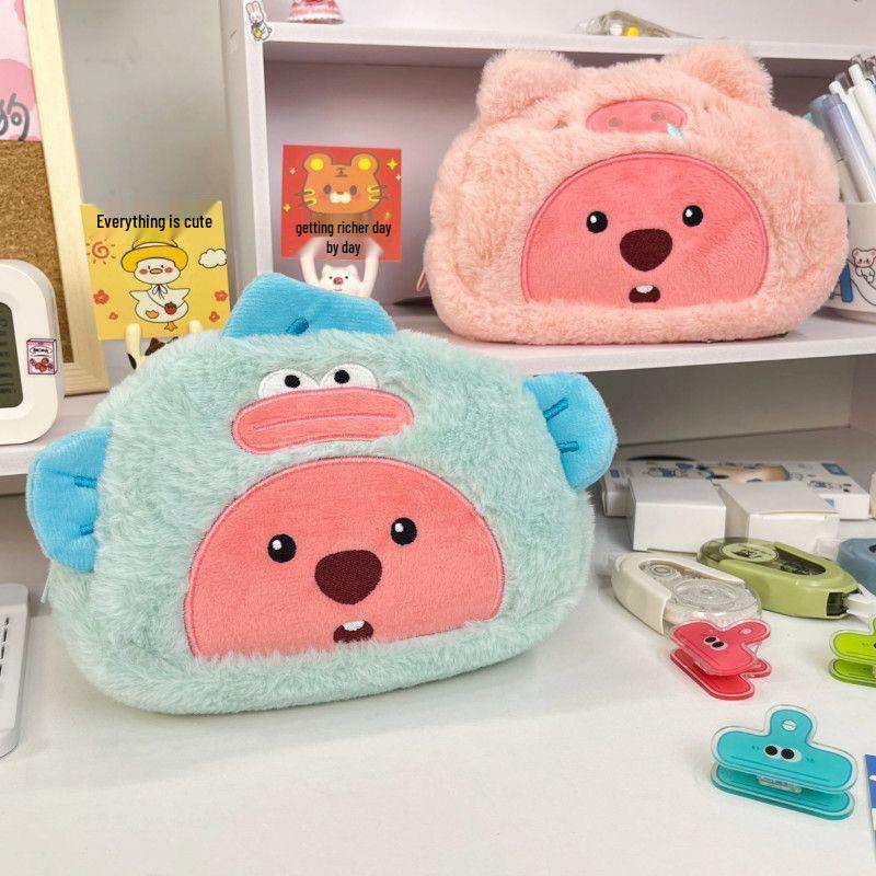Korean Cartoon Large-Capacity Pencil Case | Cute Animal Design for Students