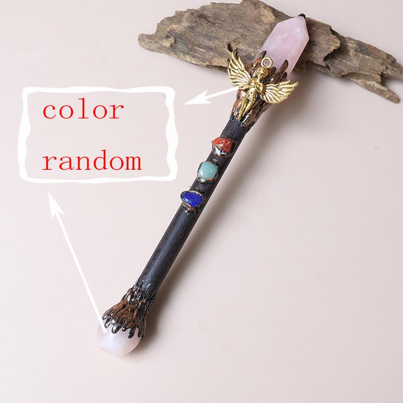Scettro di Cristallo a Forma di Coltello, Bacchetta Magica che Unisce Cristallo a Forma di Coltello e Sfera di Cristallo, Regalo di Halloween