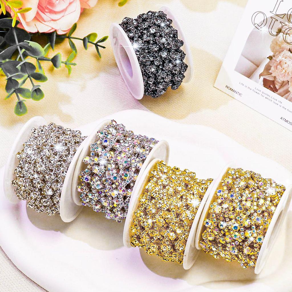 Catena a graffa a forma di S con strass colorati per nappe fai-da-te in vita e accessori decorativi per saldatura