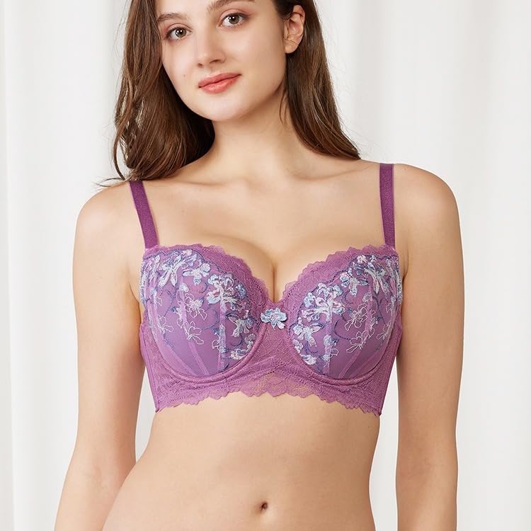 Triumph Red Label by 0109 Bra M021 H80 Size (Unpadded) (Purple)