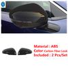 Shiny / Carbon Fiber Look / Black Style Side Door Rearview Mirror Cover Trim For Nissan Kicks 2025 2026 Car ABS Accessories