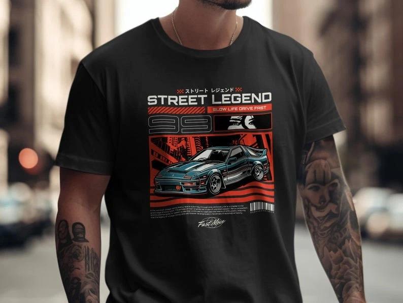 JDM Car Graphic T-Shirt, Street Legend Tee, Japanese Car Culture XXXL