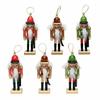 Party Decoration - Dekohelden24 - Set of 6 - Nutcracker - Solid Wood - 12.5 Cm