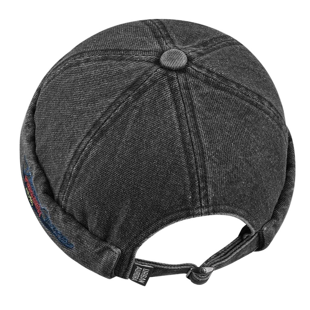 Clape Roll Brimless Embroidered Sag Round Watch Slimming Solid Unique Hip Hop Stylish Retro Foldable for Outdoors Men's Cap, Fisherman's Cap, Cap,