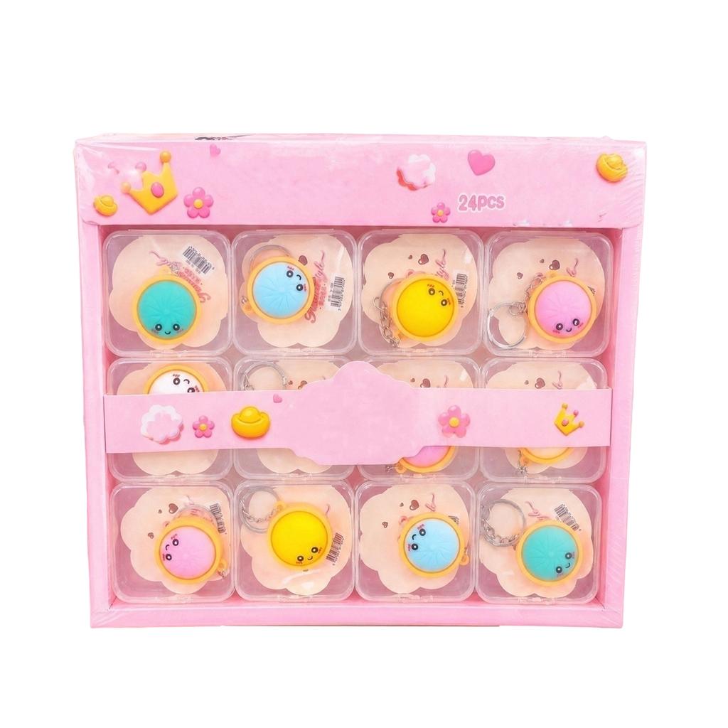 Steamed Bun Keychain -Pack - Realistic Baozi Shape Key Set for Party Favors and Gifts