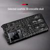 Genuine Leather Protective Cover for iQOO 11 Series - Cowhide Crocodile Skull Half Package