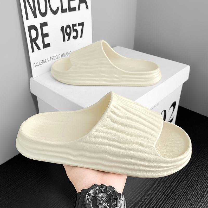 Men's Super Soft Eva Thick Platform Slides, Minimalist And Comfortable Indoor Bathroom Non-Slip Slippers, Men's Slippers