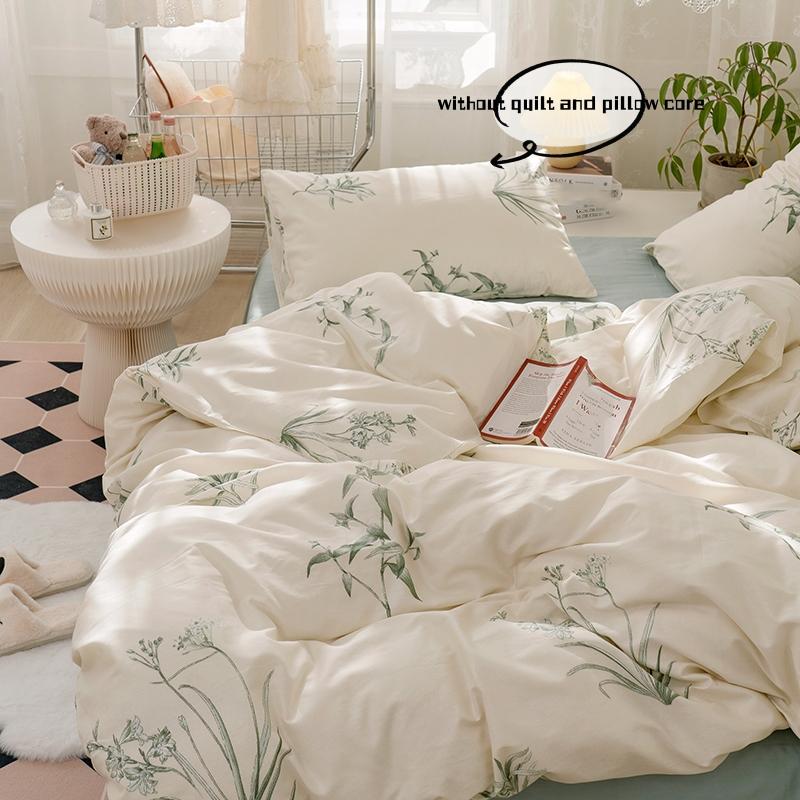 3pcs Floral Duvet Cover Set Pillowcases No Filling No Flat Sheet Twin Single Queen Size Girls Bedding Linen