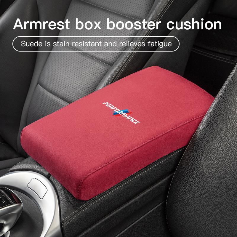DSJW3 Car Suede Armrest Cover Cushion Armrest Box Protective Pad For BMW X1 X3 X4 X5 E46 E90 F20 E60 E39 F10 M1 M2 M3 M5 M6 E87 M E36