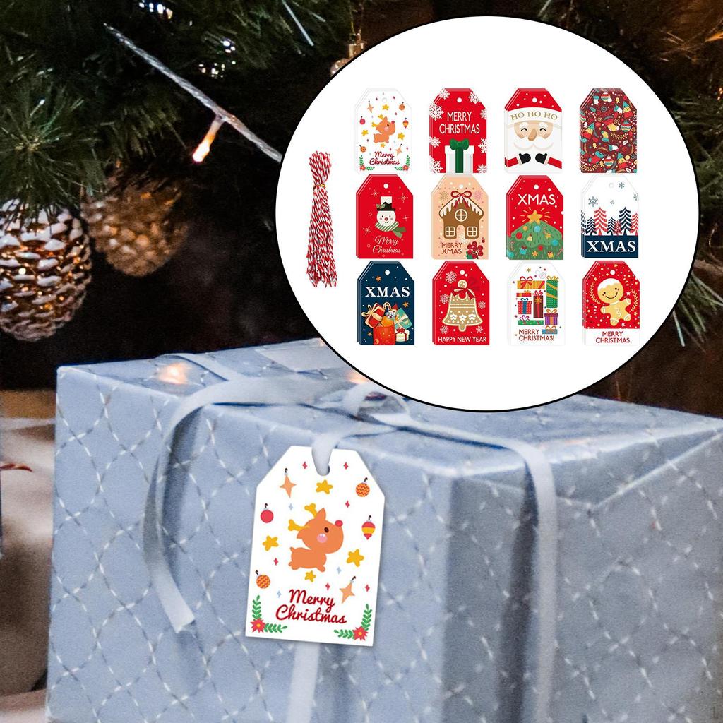 Christmas Tags Decor Creative Decorative Hang Gift Wrapping Hanging
