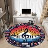 1pc Music Instruments Office Round Area Rug,  Mat Suitable ForOffice, Under Office Chairs Bedroom Living Room Home Decor, Room Deco