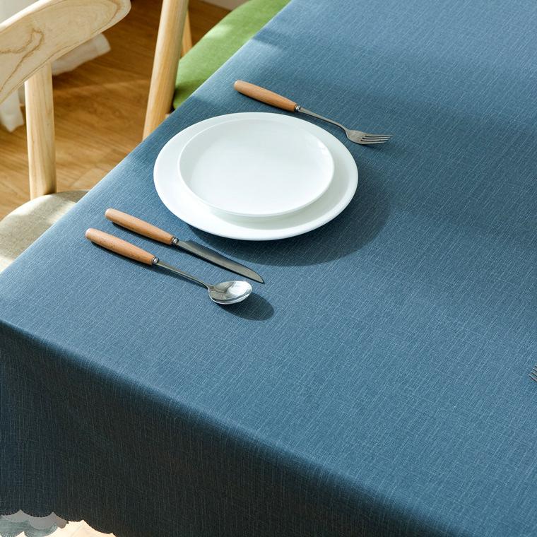 New Waterproof And Oil-Proof Leave-In Tablecloth Anti-Scalding Tablecloth Plaid Pvc Household Dining Table Coffee Table Mat Plastic Round Tablecloth